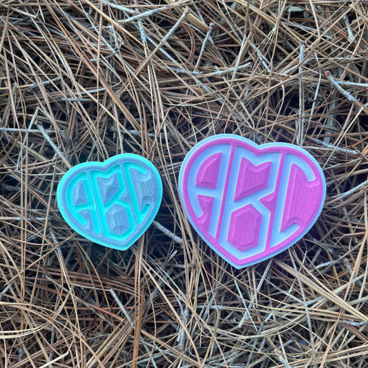 "Monogram Heart" - Custom EVA FOAM Sticker