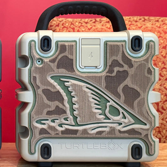"The Camo Red Fish Tail" - Custom Speaker Shell for Turtlebox or Ecoxgear Defender
