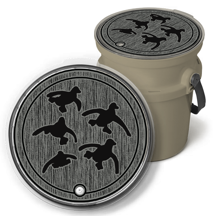 "Cupped Ducks" - Custom YETI®  Loadout Bucket Lid Foam Topper