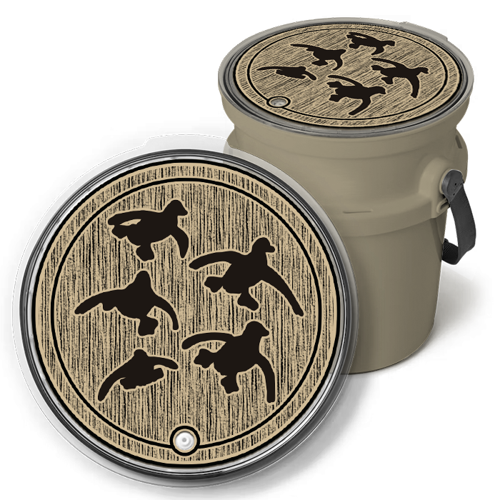 "Cupped Ducks" - Custom YETI®  Loadout Bucket Lid Foam Topper
