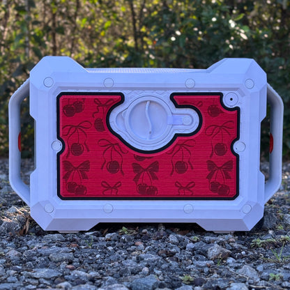 "Cherries and Bows" - Custom Speaker Shell for Turtlebox or Ecoxgear Defender