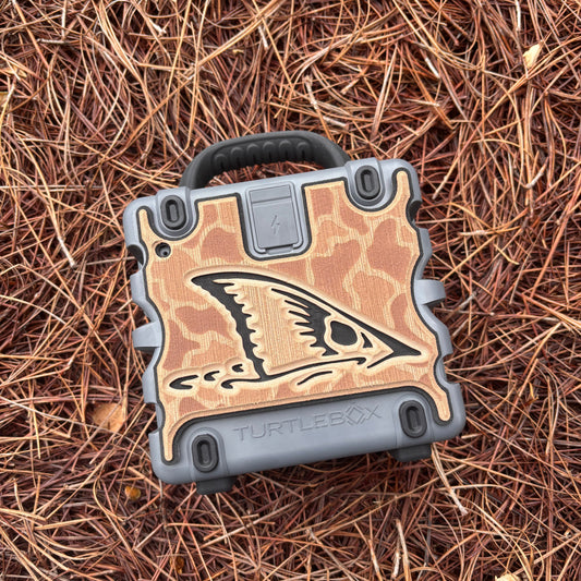 "The Camo Red Fish Tail" - Custom Speaker Shell for Turtlebox or Ecoxgear Defender