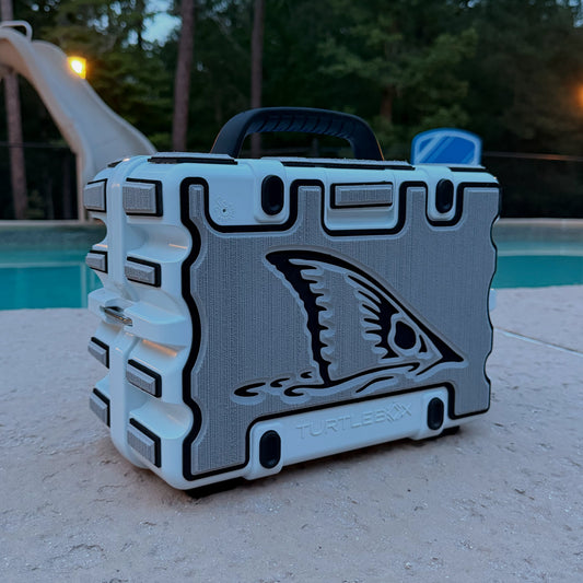 "Red Fish Tail" - Custom Speaker Shell for Turtlebox or Ecoxgear Defender