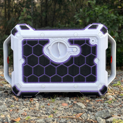 "Hexagons" - Custom EVA Foam Routed Speaker Shell for Ecoxgear Defender