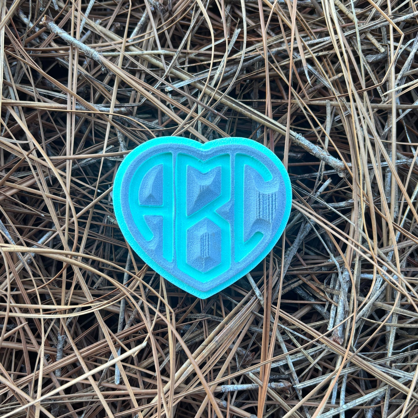 "Monogram Heart" - Custom EVA FOAM Sticker
