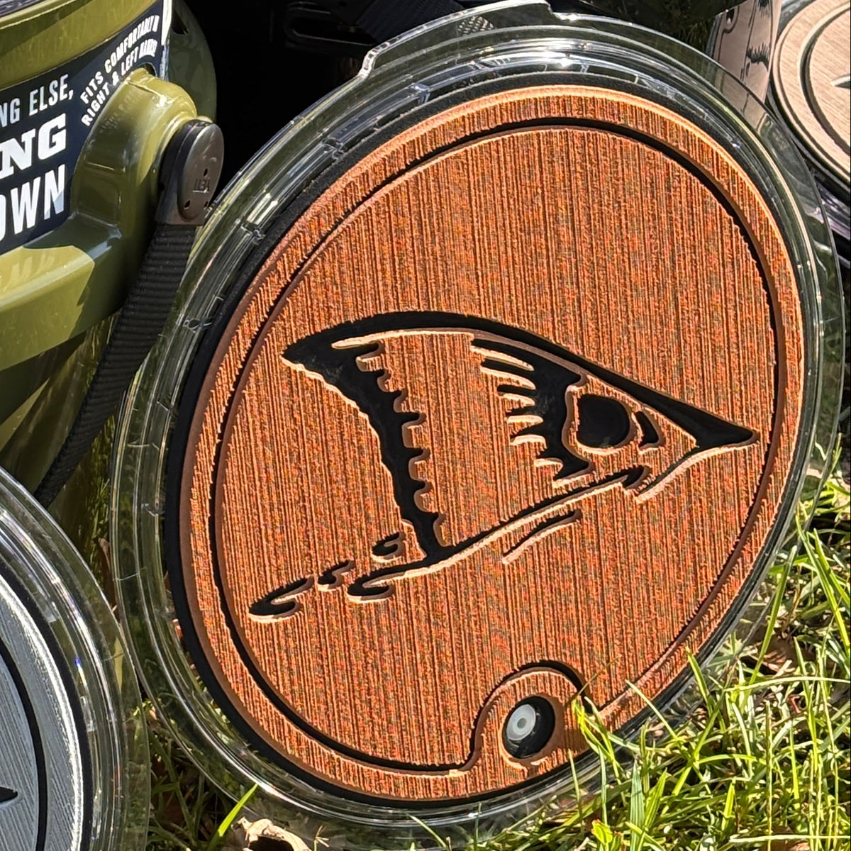 "Red Fish Tail" - YETI®  Loadout Bucket Lid Foam Topper