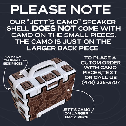 "Jett's Camo" - Custom Speaker Shell for Turtlebox or Ecoxgear Defender