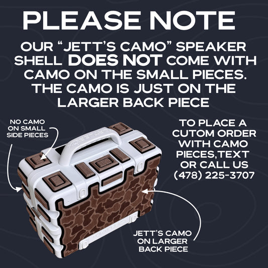 "Jett's Camo" - Custom Speaker Shell for Turtlebox or Ecoxgear Defender