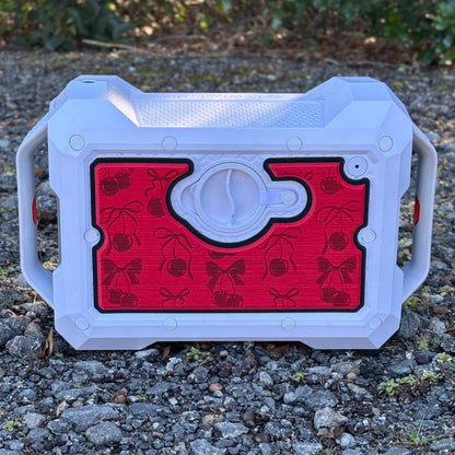 "Cherries and Bows" - Custom Speaker Shell for Turtlebox or Ecoxgear Defender