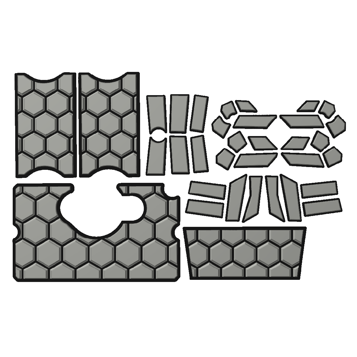 "Hexagons" - Custom EVA Foam Routed Speaker Shell for Ecoxgear Defender