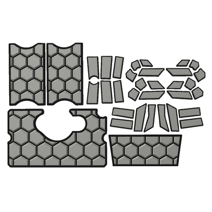 "Hexagons" - Custom EVA Foam Routed Speaker Shell for Ecoxgear Defender