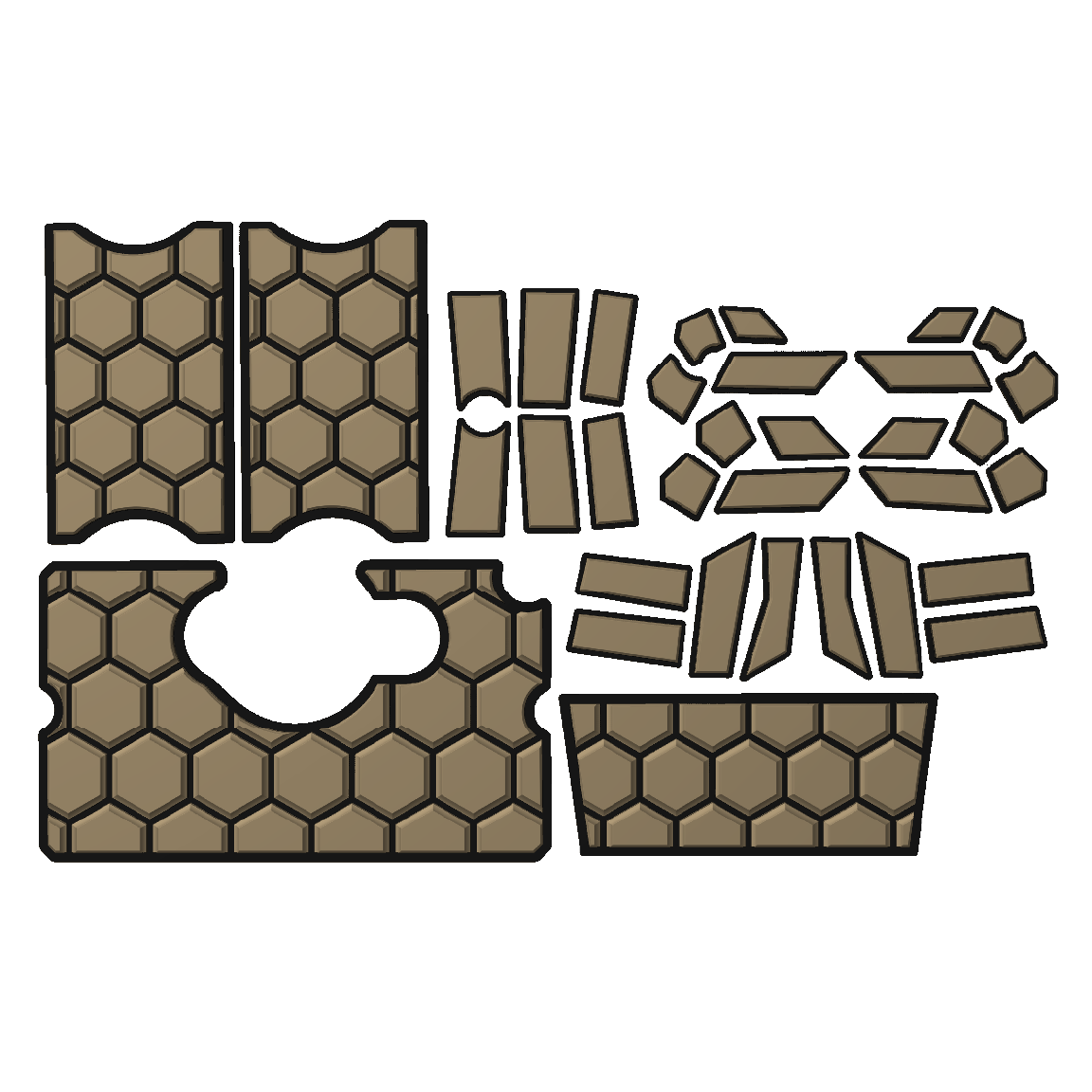 "Hexagons" - Custom EVA Foam Routed Speaker Shell for Ecoxgear Defender