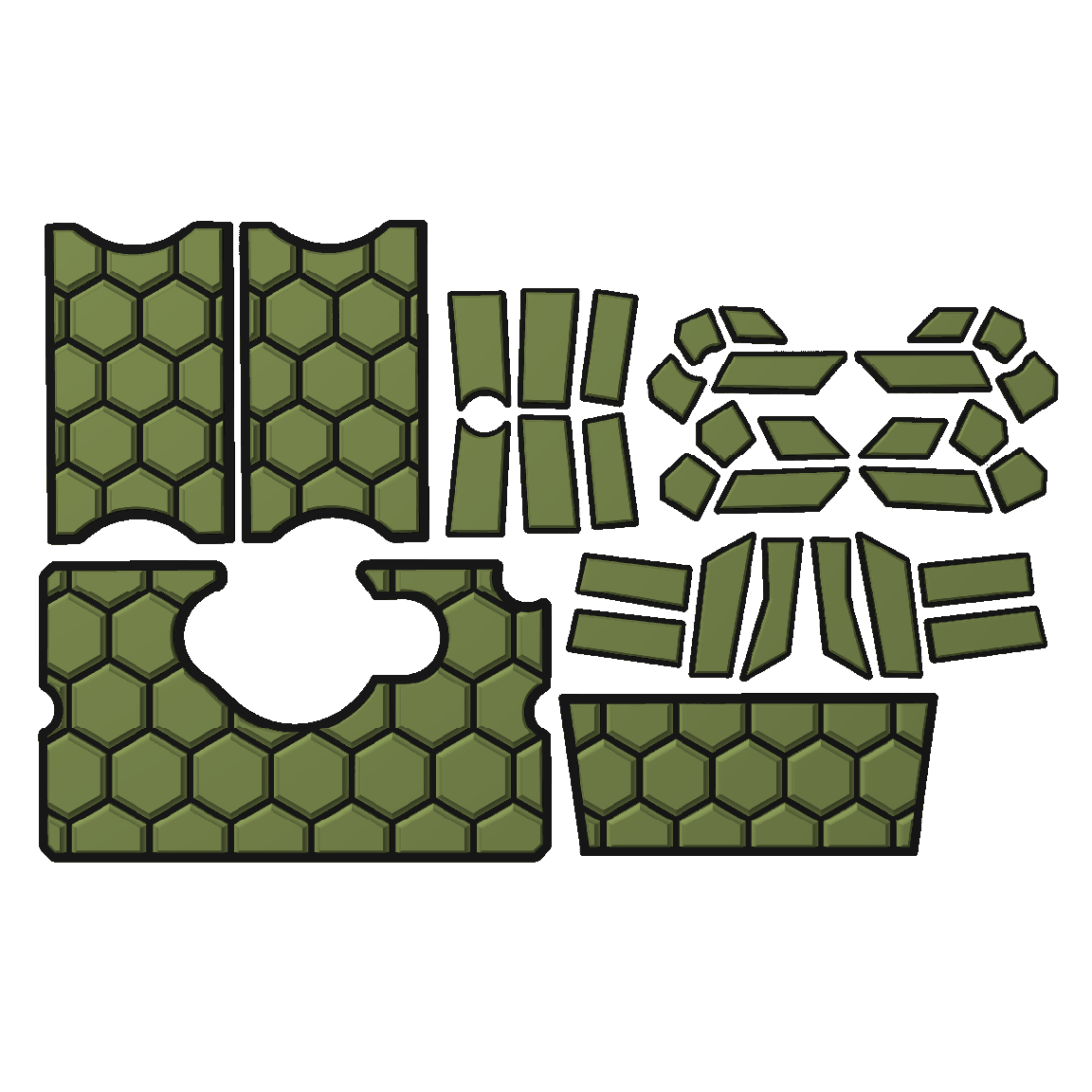 "Hexagons" - Custom EVA Foam Routed Speaker Shell for Ecoxgear Defender