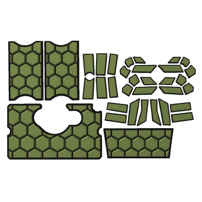 "Hexagons" - Custom EVA Foam Routed Speaker Shell for Ecoxgear Defender