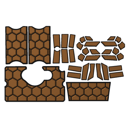 "Hexagons" - Custom EVA Foam Routed Speaker Shell for Ecoxgear Defender