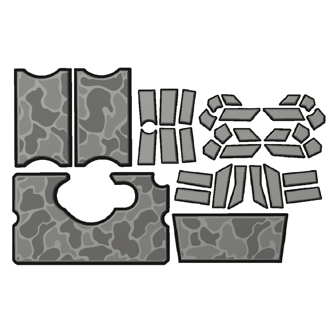 "Jett's Camo" - Custom EVA Foam Routed Speaker Shell for Ecoxgear Defender