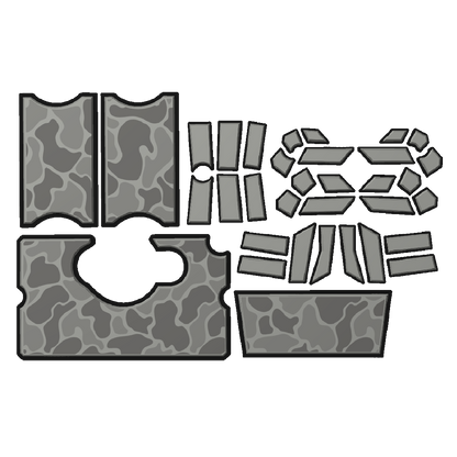 "Jett's Camo" - Custom EVA Foam Routed Speaker Shell for Ecoxgear Defender