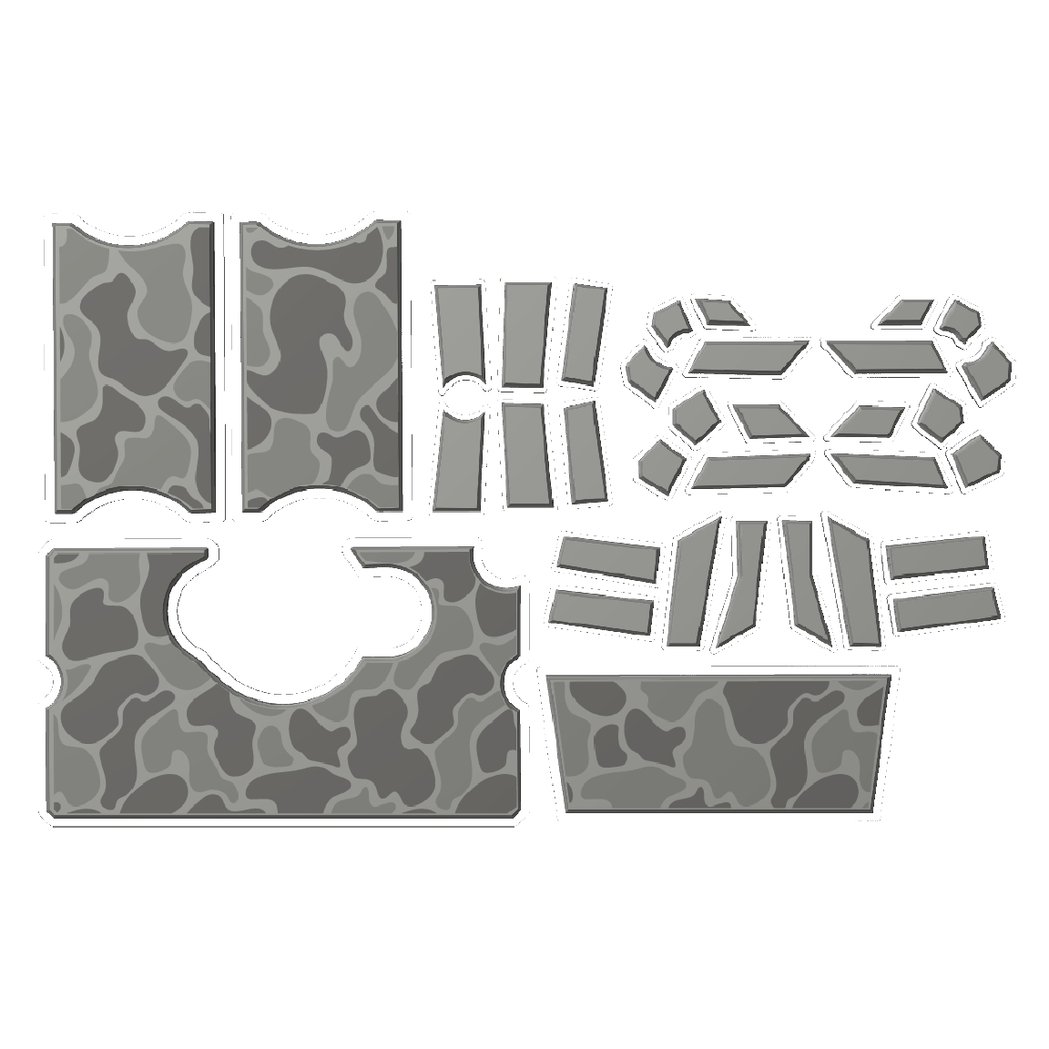 "Jett's Camo" - Custom EVA Foam Routed Speaker Shell for Ecoxgear Defender