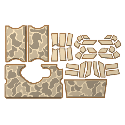 "Jett's Camo" - Custom EVA Foam Routed Speaker Shell for Ecoxgear Defender