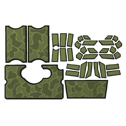 "Jett's Camo" - Custom EVA Foam Routed Speaker Shell for Ecoxgear Defender