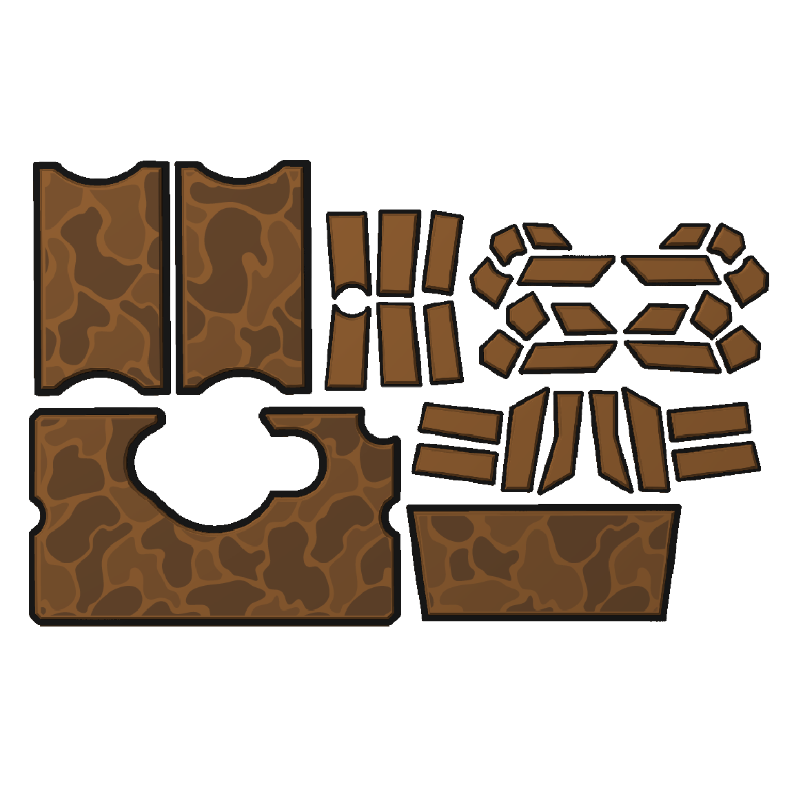 "Jett's Camo" - Custom EVA Foam Routed Speaker Shell for Ecoxgear Defender