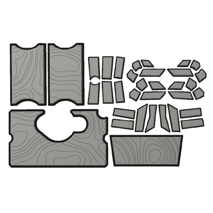 "Topo" - Custom EVA Foam Routed Speaker Shell for Ecoxgear Defender