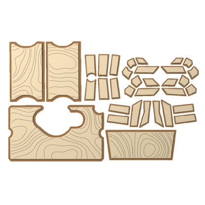 "Topo" - Custom EVA Foam Routed Speaker Shell for Ecoxgear Defender