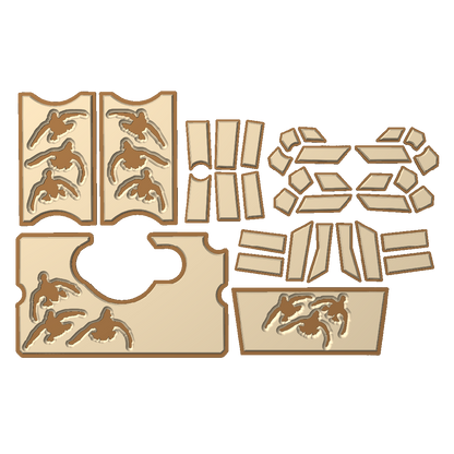 "Cupped Ducks" - Custom EVA Foam Routed Speaker Shell for Ecoxgear Defender