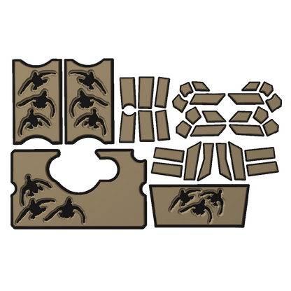 "Cupped Ducks" - Custom EVA Foam Routed Speaker Shell for Ecoxgear Defender