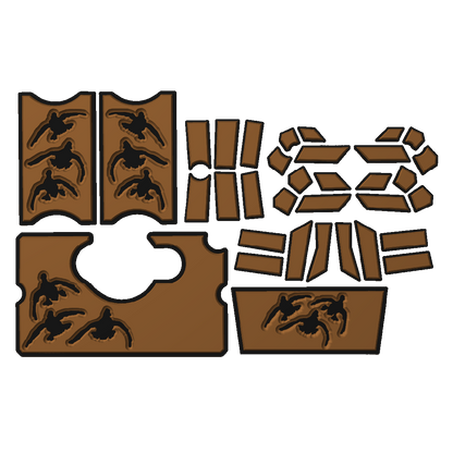 "Cupped Ducks" - Custom EVA Foam Routed Speaker Shell for Ecoxgear Defender