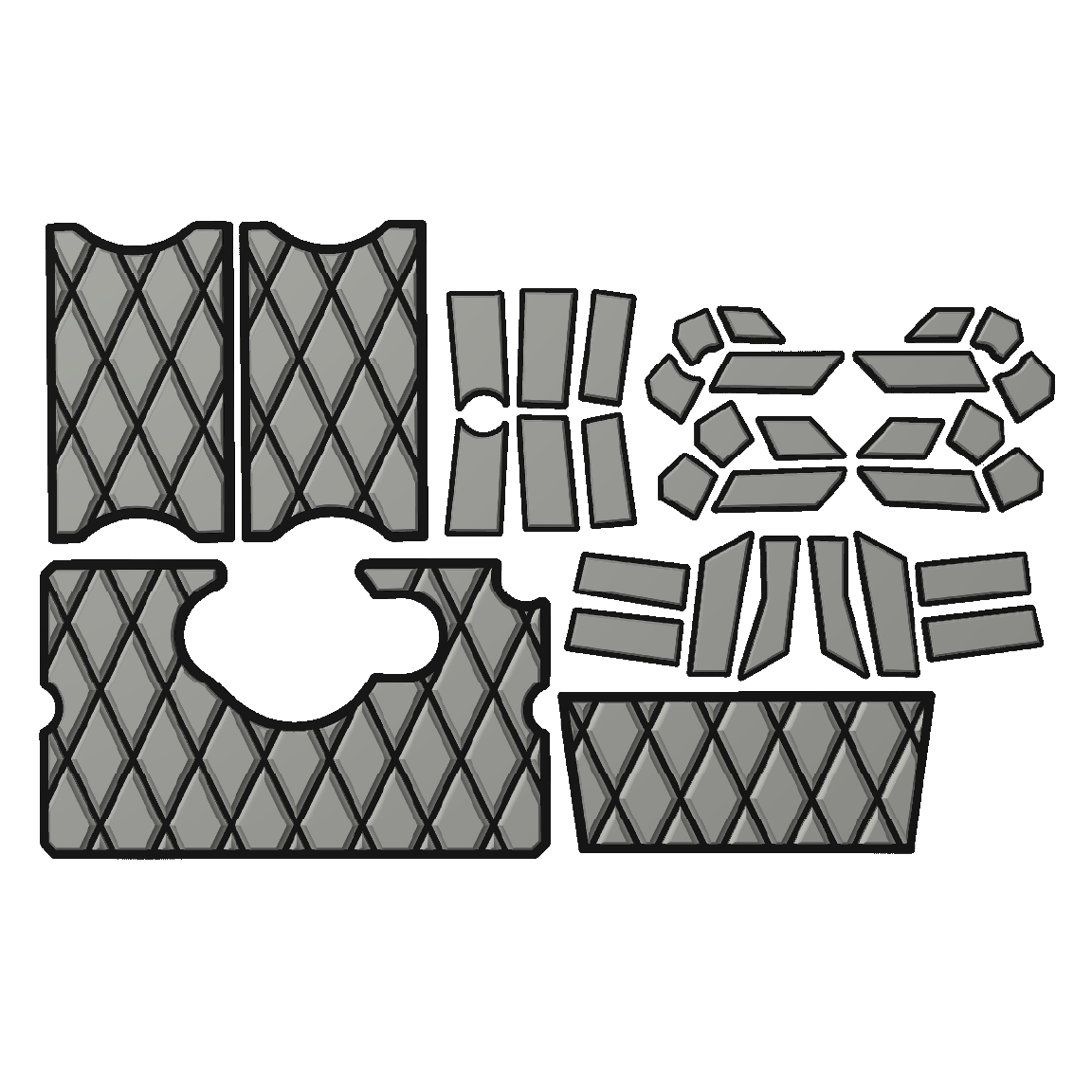 "Diamonds" - Custom EVA Foam Routed Speaker Shell for Ecoxgear Defender