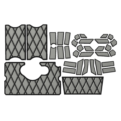 "Diamonds" - Custom EVA Foam Routed Speaker Shell for Ecoxgear Defender