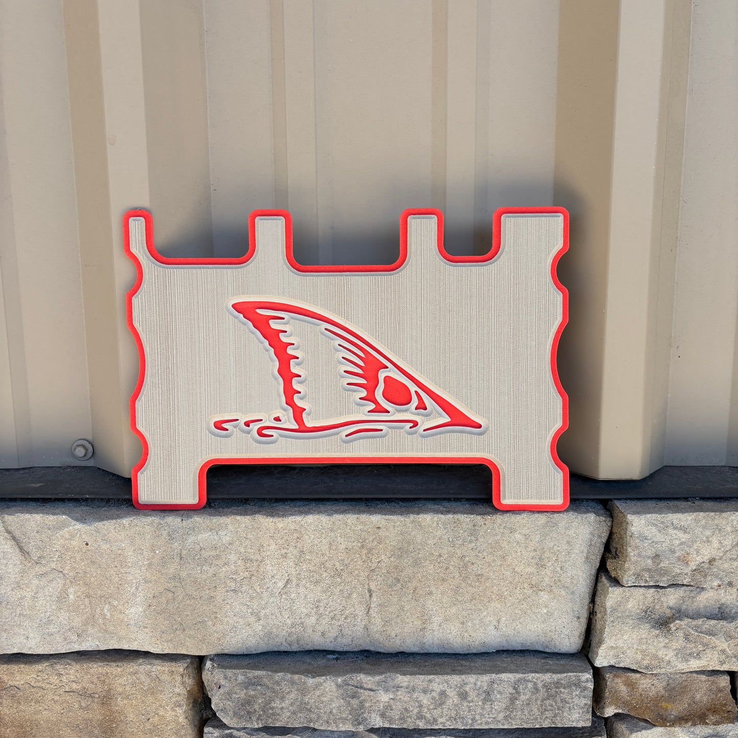 "Red Fish Tail" - Custom Speaker Shell for Turtlebox or Ecoxgear Defender