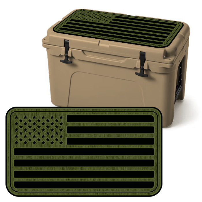 "American Flag" - Fully Routed Custom Cooler Topper