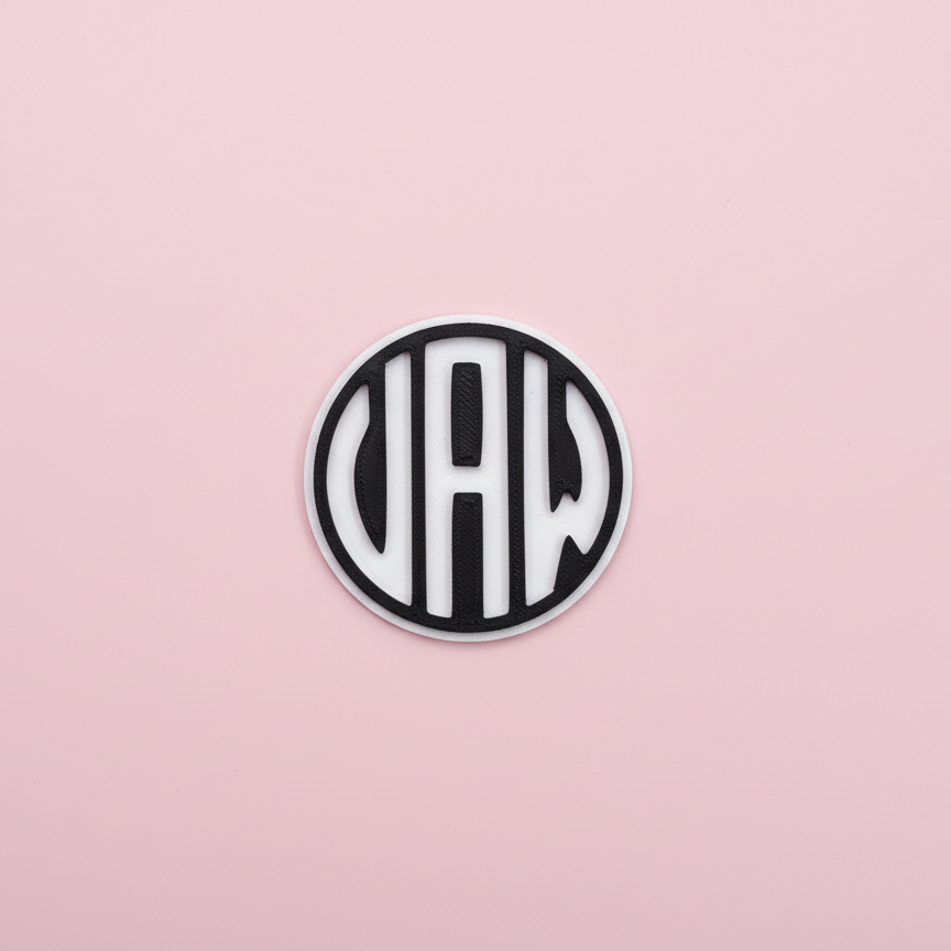 "Monogram Circle" - Custom EVA FOAM Sticker